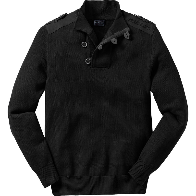 RAINBOW Pullover langarm in schwarz für Herren von bonprix