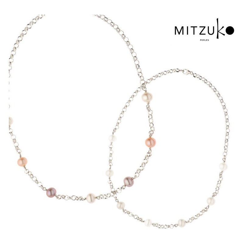Lesara Mitzuko Halskette mit Perlen-Anhängern - Rosé