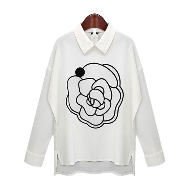 Lesara Sweatshirt mit Blumenprint - M