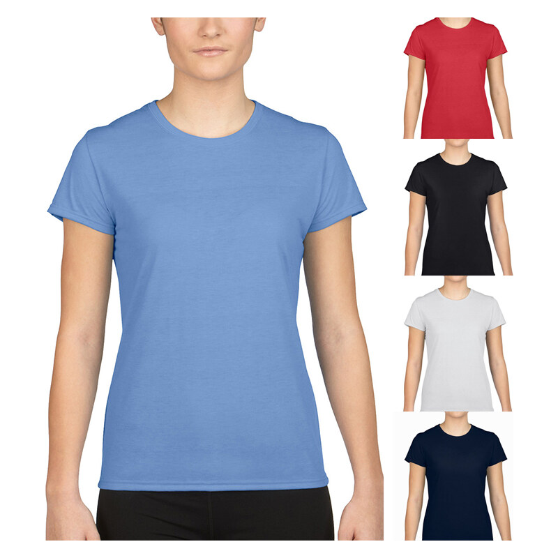 Lesara Unifarbenes T-Shirt mit Rundhalsausschnitt - Hellblau - L