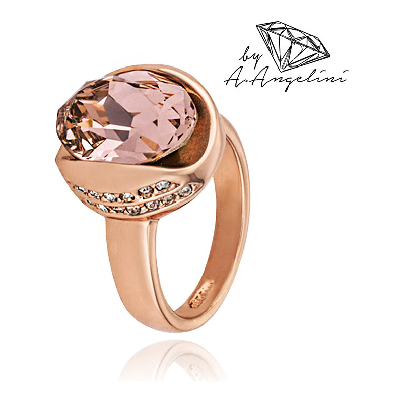 A.Angelini Kristall-Ring - Roségold - 53