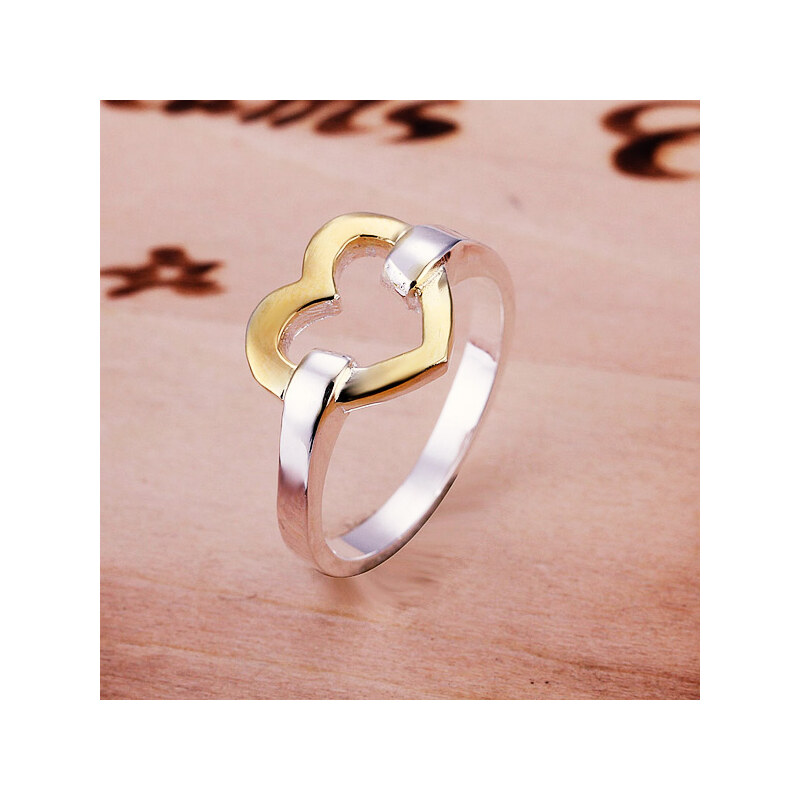 Lesara Damen-Ring mit Herz - Silber - 52