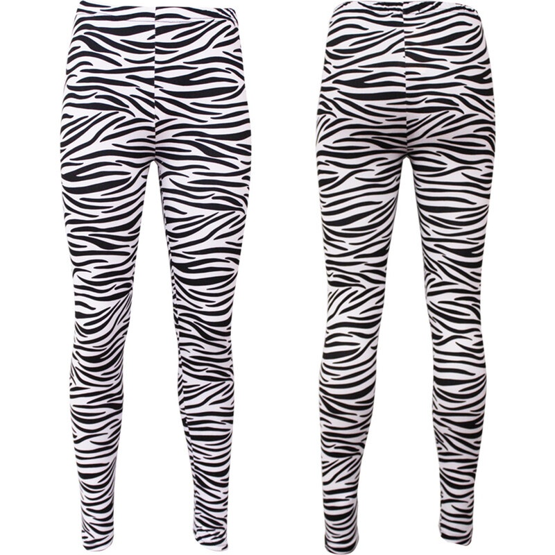 Lesara Damen-Leggings im Zebra-Look - Mehrfarbig - S-M