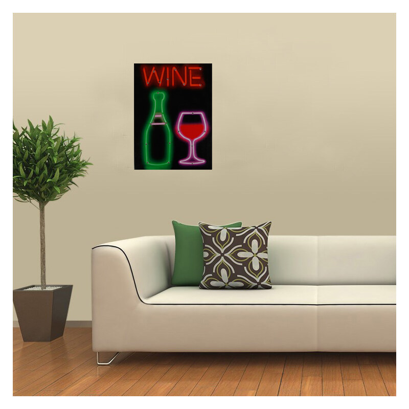 Lesara LED-Bild auf Leinwand Wein