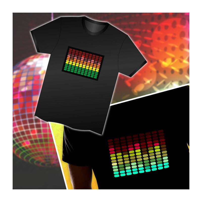 Lesara LED-Shirts mit Sounderkennung - XXL
