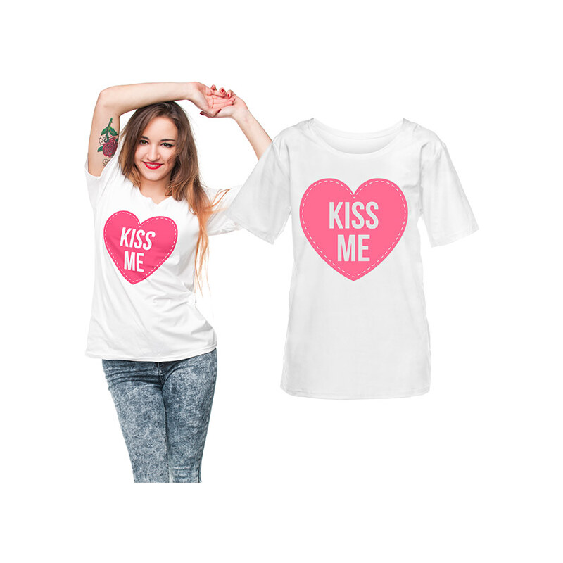 Lesara Damen-T-Shirt Kiss me