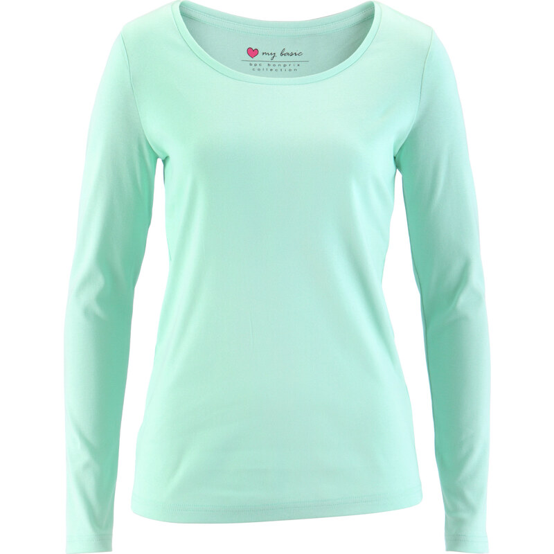 bpc bonprix collection Rundhals-Shirt Langarm in grün für Damen von bonprix