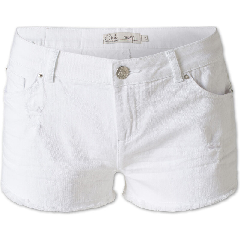 C&A Damen Denim-Shorts in weiss