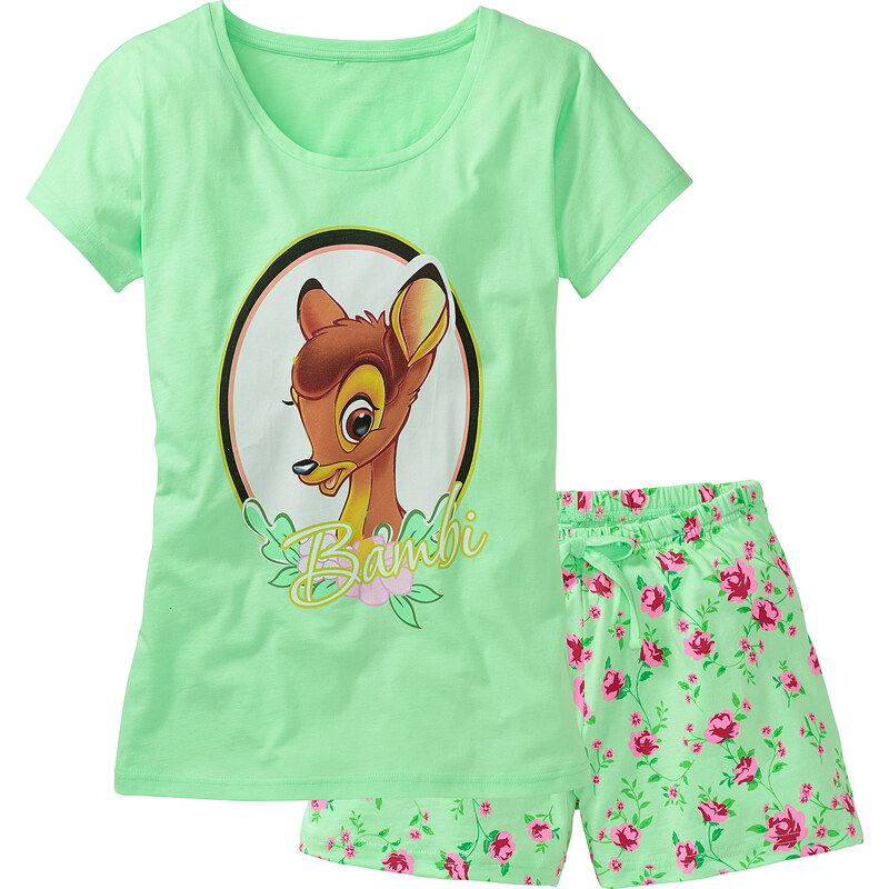 Disney Shorty Bambi kurzer Arm in grün für Damen von bonprix