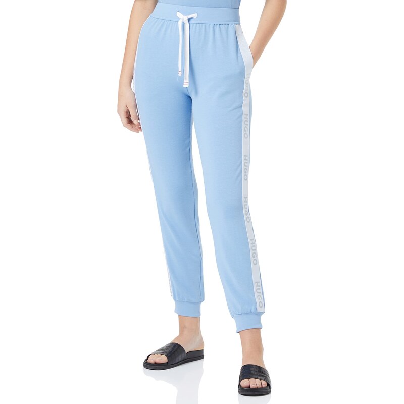 HUGO Damen Sporty Logo_Pants Loungewear Pant, Light/Pastel Blue451, L EU