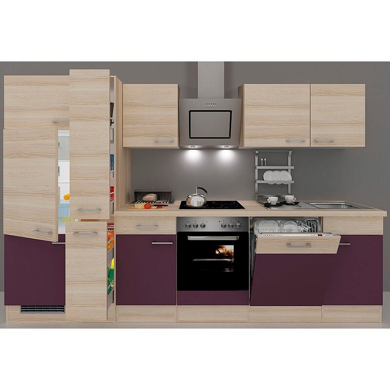 Küchenzeile mit E-Geräten »Portland«, Breite 310 cm