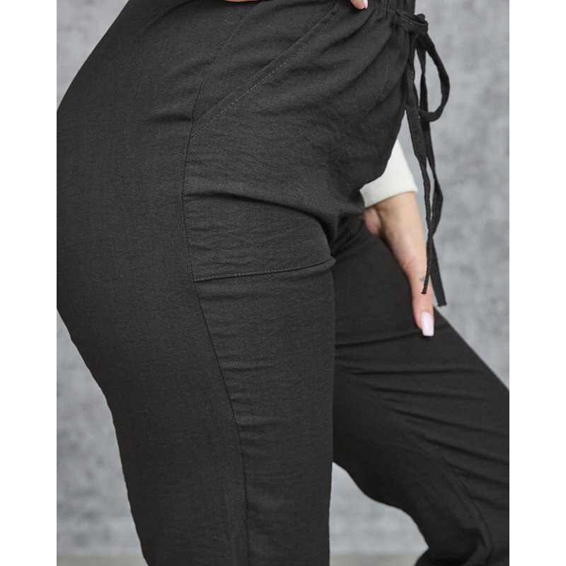 PESAIL Schwarze Stoffhose für Damen - Kleidung - schwarz