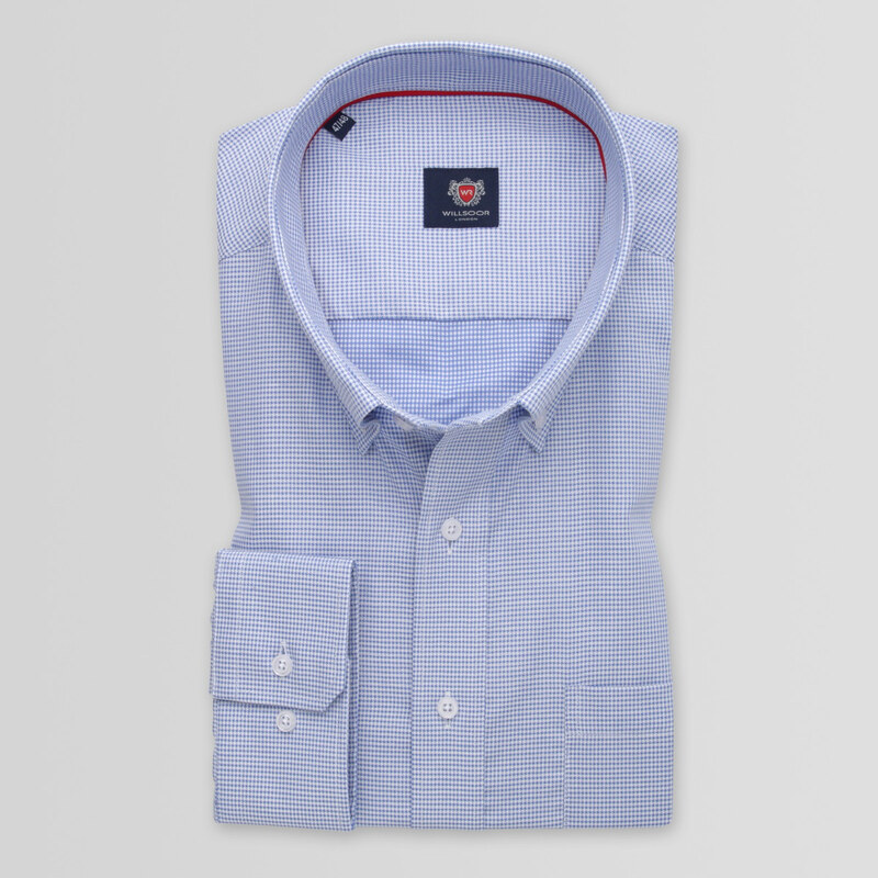 Männer Klassisches Hemd Willsoor blau feines Muster