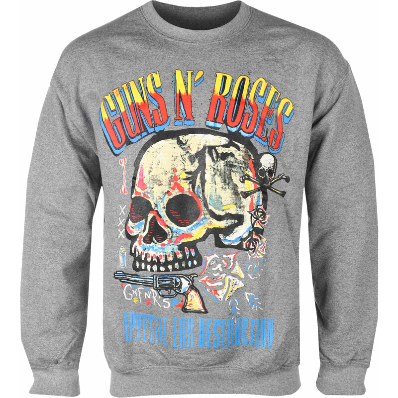 Sweatshirt ohne Kapuze Männer Guns N' Roses - Appetite For Destruction Skull Painting - NNM - 13395800