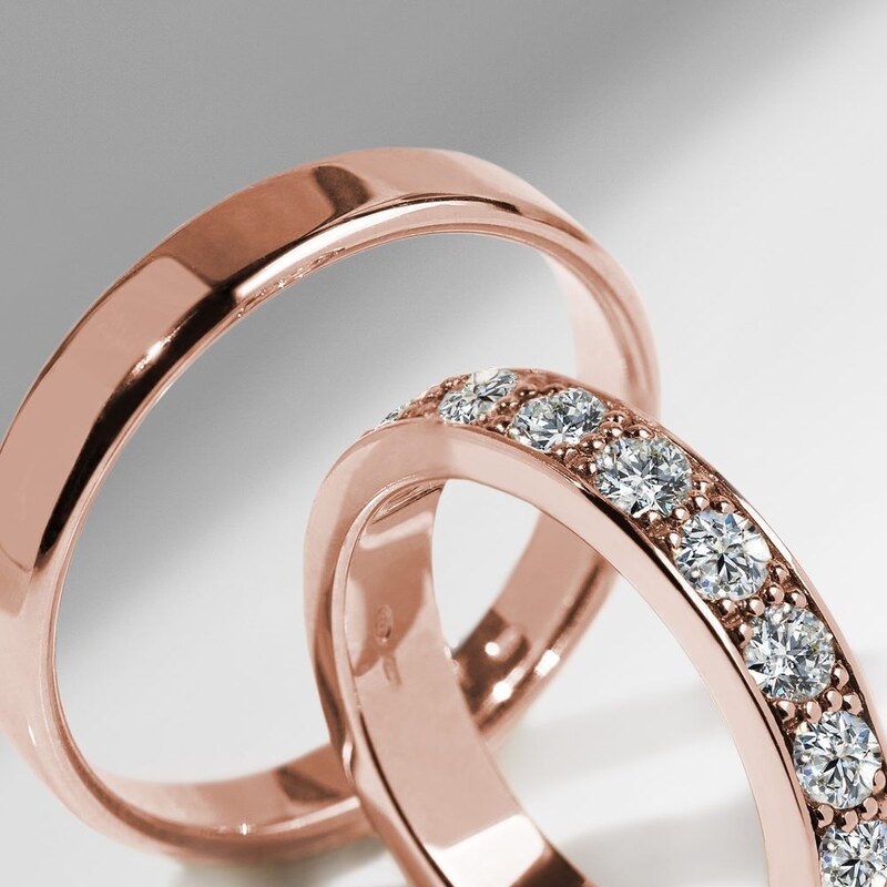 Luxuriöser Ring aus Roségold mit Diamant KLENOTA K0640014