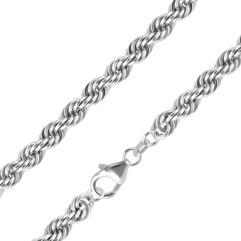 trendor Halskette Kordel Massiv Silber 925 Breite 5,5 mm Länge 50 cm 15101-50, 50 cm