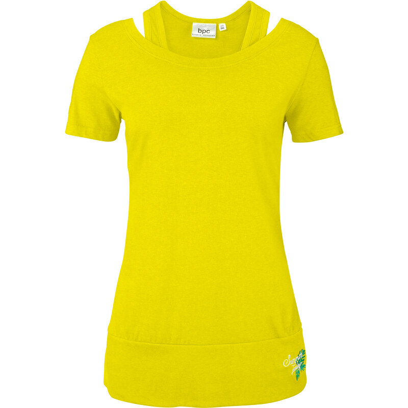 bpc bonprix collection 2-in1 Optik T-shirt halber Arm in grün für Damen von bonprix