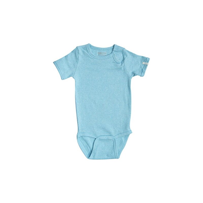 Melton Unisex - Baby Body Numbers Rippenbody Kurzarm, 2er Pack, Einfarbig