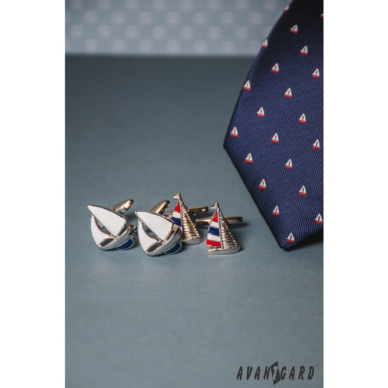 Avantgard Blaue Krawatte, Mustersegelboot