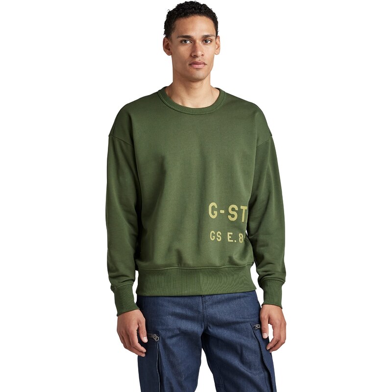 G-STAR RAW Herren Multi Graphic Oversized Sweatshirt, Grün (dk nuri green D22320-A613-3476), XL