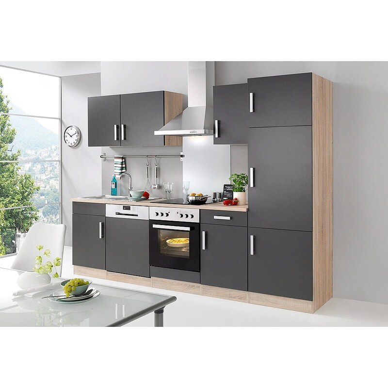 Held Möbel Küchenzeile mit E-Geräten »Toronto«, Breite 280 cm