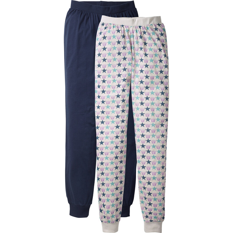 bpc bonprix collection Pyjamahose (2er-Pack) in blau für Damen von bonprix