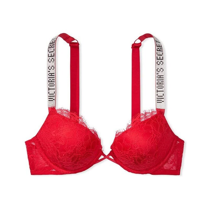 Victoria's Secret Bombshell Add-2-Cups Push-Up BH (75A-85D), Rot - Lipstick  Red, 85C 