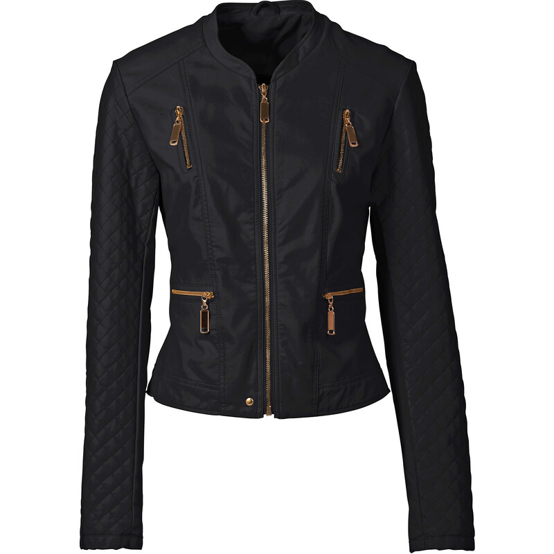 BODYFLIRT Kunstleder-Jacke in schwarz für Damen von bonprix