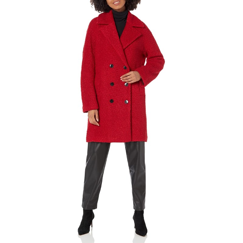 Desigual Women's CHAQ_London, 3007 Burgundy Overcoat, Red, XXL