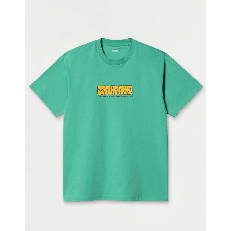 Carhartt WIP S/S Heat Script T-Shirt Aqua green
