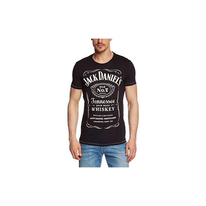 Coole-Fun-T-Shirts T-Shirt Jack Daniels Rechteck Logo