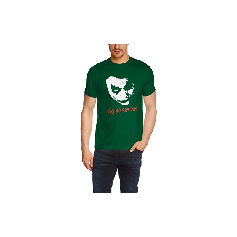 Coole-Fun-T-Shirts Herren T-shirt Why So Serious ? Joker, 10868