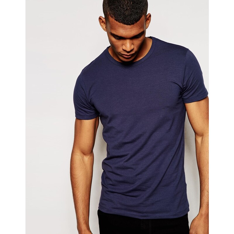 Jack & Jones - T-Shirt in regulärer Passform - Marineblau