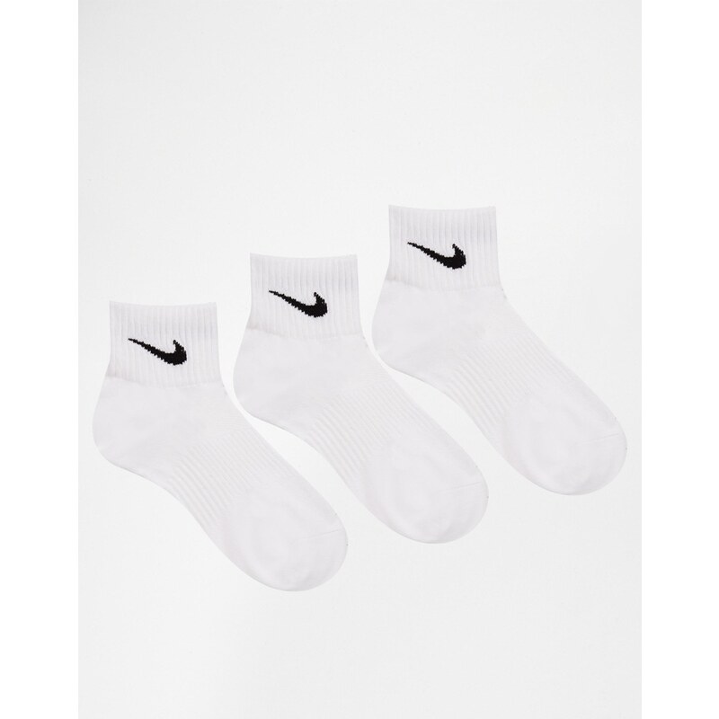 Nike - SX4706-101 - Socken in Viertellänge im 3er-Pack - Weiß