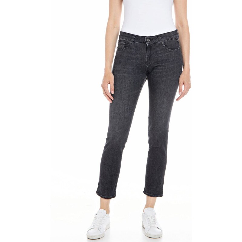 Replay Damen Jeans Faaby Slim-Fit aus Komfort Denim, Schwarz (Black 098), W23 x L32