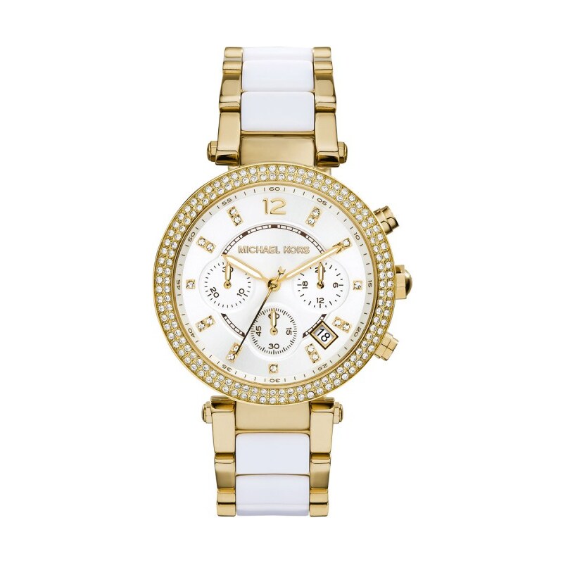 Michael Kors Armbanduhr - Parker Pavé Gold-Tone Acetate Watch - in gold - Armbanduhr für Damen