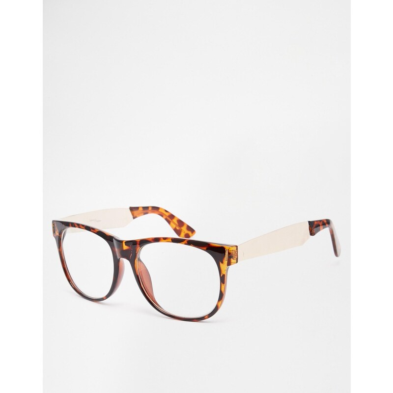 Jeepers Peepers - Vincent - Brille mit klaren Gläsern, in Schildpatt-Optik - Schildpatt