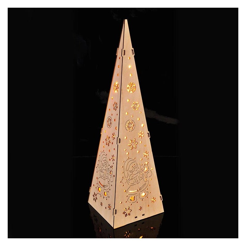 Lesara Beleuchtete Holz-Weihnachtspyramide