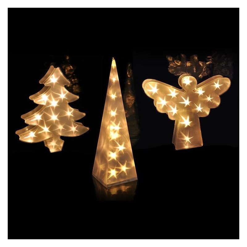 Lesara LED-Weihnachtsdeko in 3D-Optik - Braun - Weihnachtsbaum