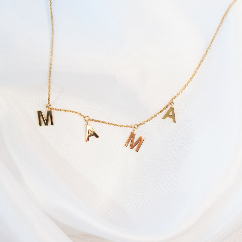 Eppi Silberne Halskette mit Buchstaben Mama