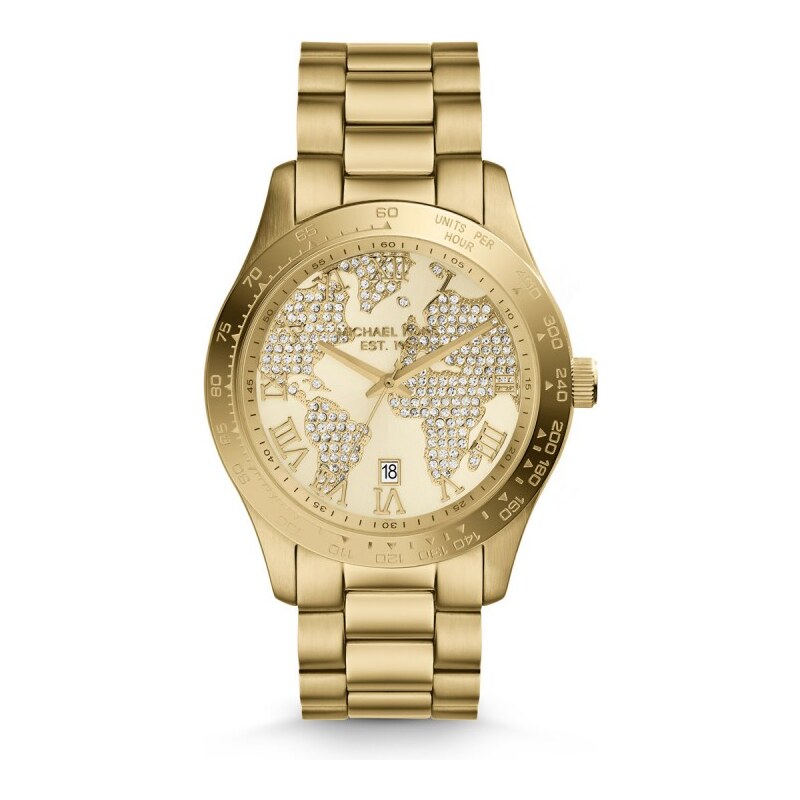 Michael Kors Layton Rhinestone Gold-Tone Watch Uhr