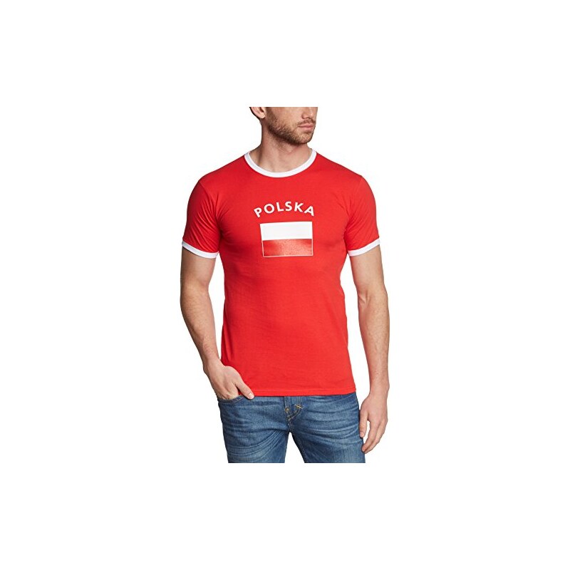 Coole-Fun-T-Shirts Herren T-Shirt Polen Ringer