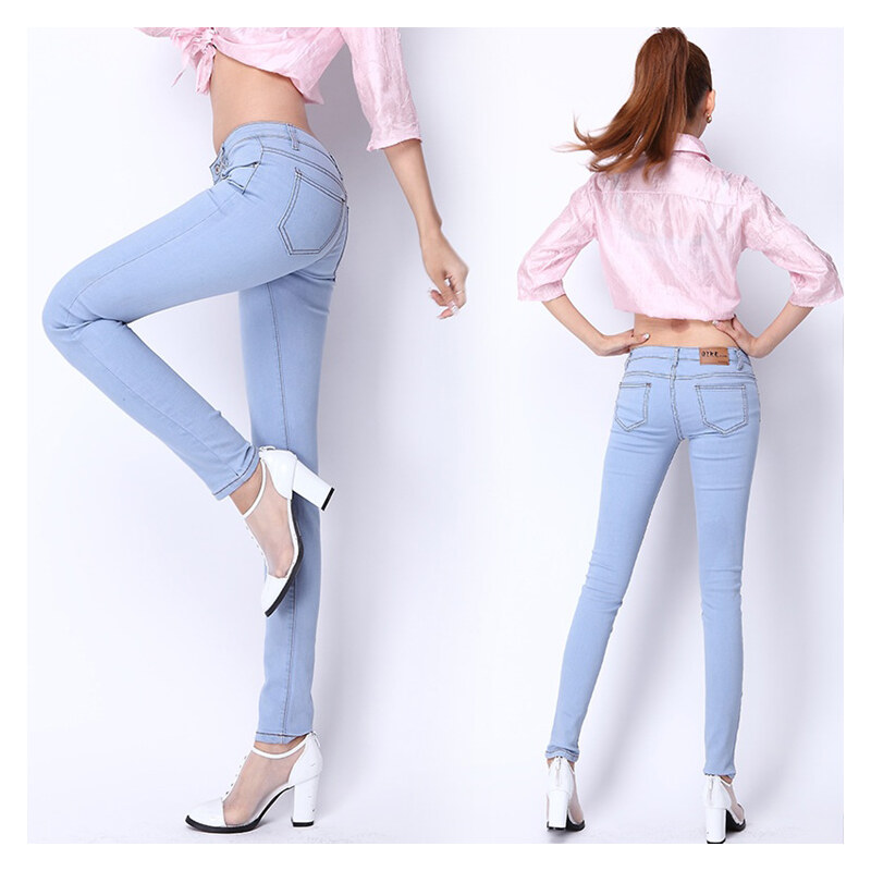 Lesara Damen-Slim Fit-Jeans Hellblau - 29