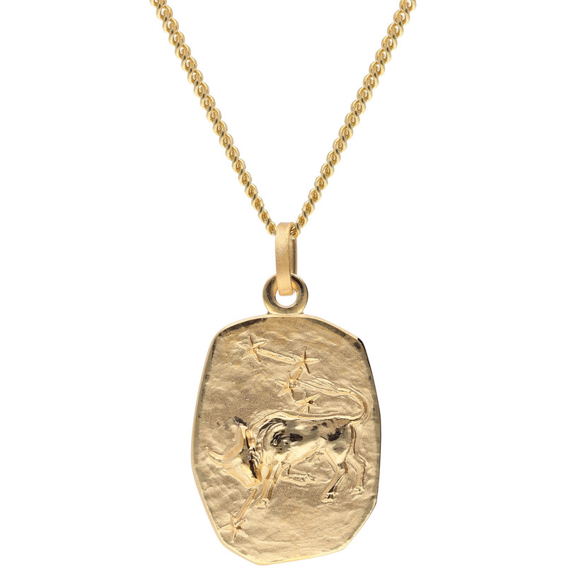 trendor Stier Sternzeichen Gold 333 / 8K mit vergoldeter Silberkette 15404-05-45, 45 cm