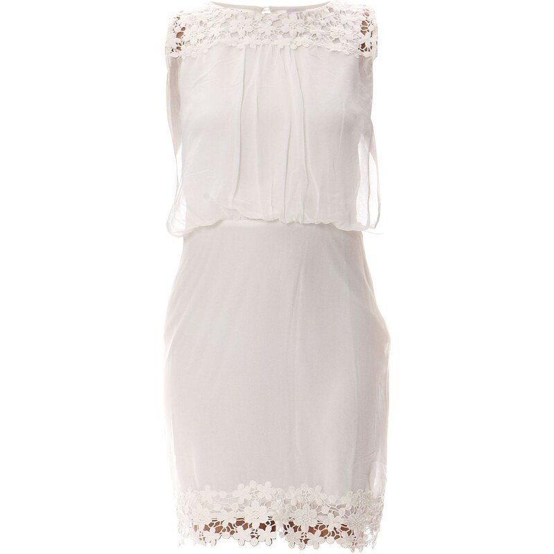 Vero Moda Kleid mit fließendem Schnitt - weiß