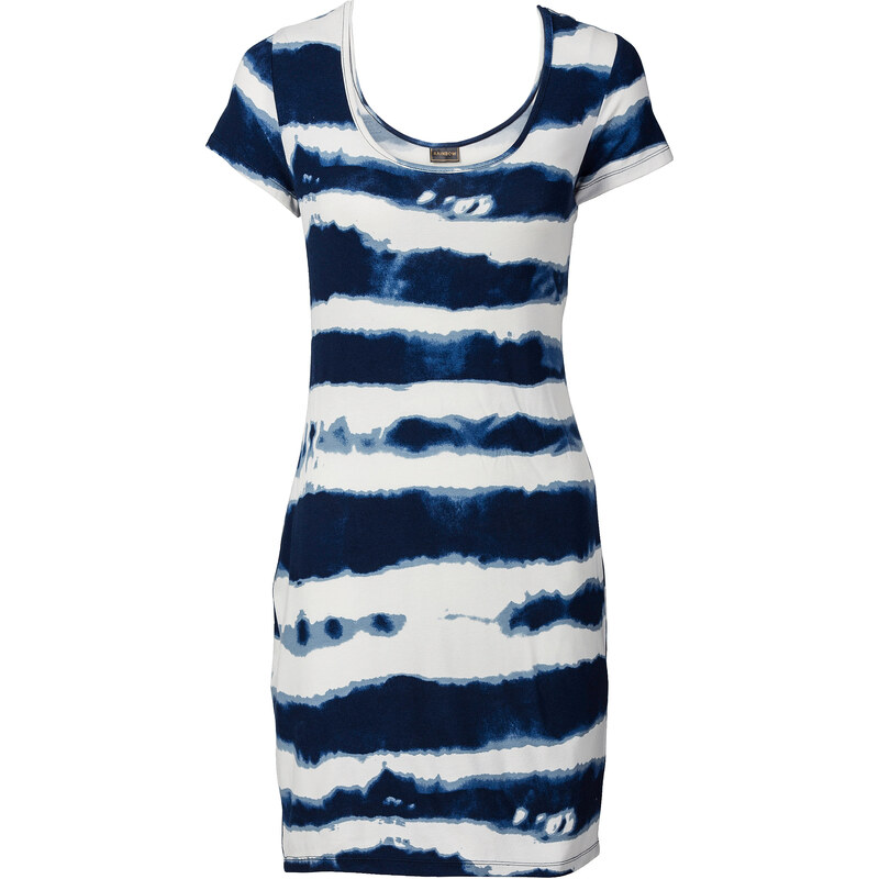RAINBOW Kleid/Sommerkleid kurzer Arm in blau (Rundhals) von bonprix