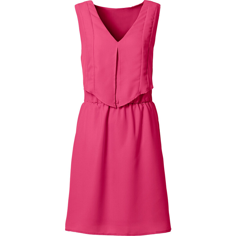 RAINBOW Chiffon-Kleid ohne Ärmel in pink von bonprix