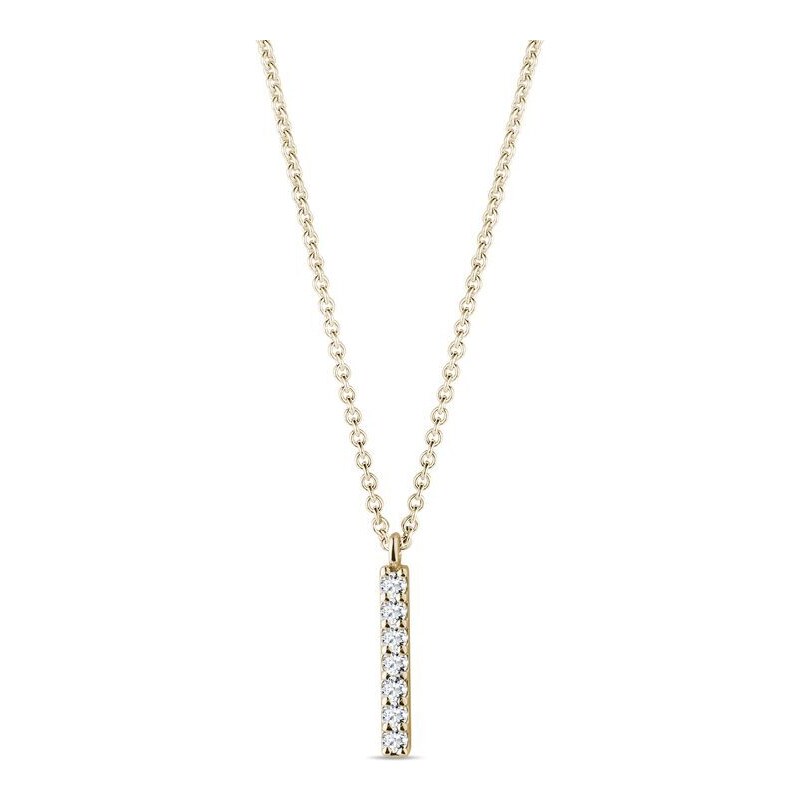 Halskette mit Diamantstab in Gelbgold KLENOTA K0680013