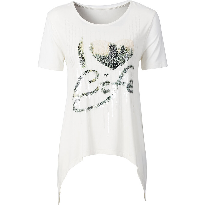 BODYFLIRT Shirt kurzer Arm in weiß (Rundhals) für Damen von bonprix