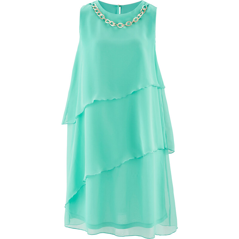 bpc selection Kleid mit Kette ohne Ärmel in grün von bonprix
